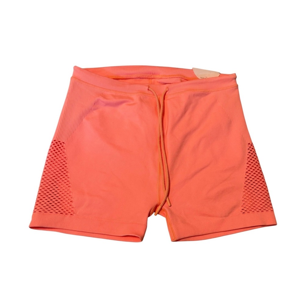 Aerie Offline Biker Mini Shorts Bright Coral Orange Gym Baddie Lifting Workout M